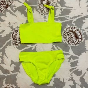 Gap Kids Neon Yellow girls two piece swimsuit